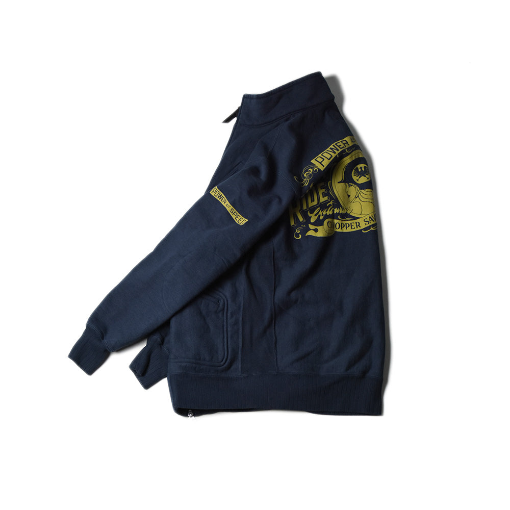 May club -【WESTRIDE】HEAVY WEIGHT FULL ZIP STAND - CATHERINE (NAVY)