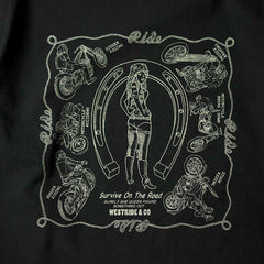 May club -【WESTRIDE】"SURVIVE ON THE ROAD" TEE - BLACK