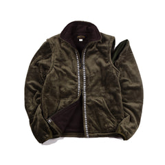 May club -【WESTRIDE】DETACHABLE TYROLEAN FLEECE - OLIVE