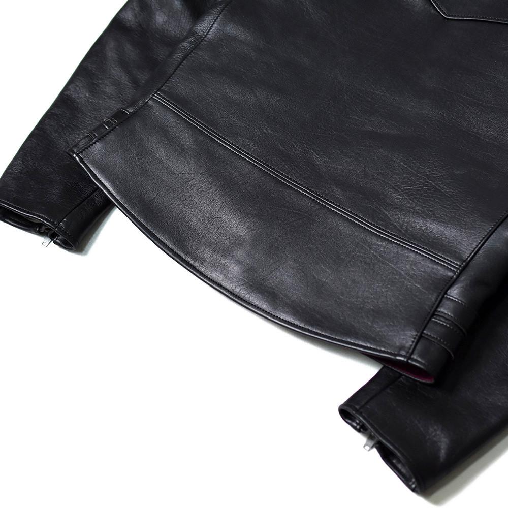May club -【Addict Clothes】AD-02 Sheepskin Double Riders Jacket - Black（茶芯）