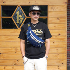 RIDING WAIST BAG - BLUE x CREAM - May club