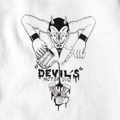 May club -【WESTRIDE】"DEVIL'S MOTOR OIL" TEE - WHITE