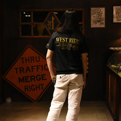 May club -【WESTRIDE】"TRADE MARK" TEE - BLACK