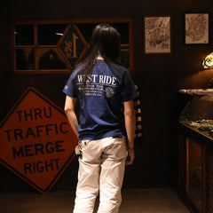 May club -【WESTRIDE】"TRADE MARK" TEE - NAVY