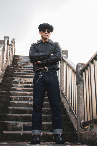 40's STAR GLOVE & LEATHER CO. LAPD HORSEHIDE CYCLE JACKET - May club