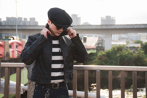 40's STAR GLOVE & LEATHER CO. LAPD HORSEHIDE CYCLE JACKET - May club