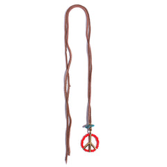 BEADS PEACE NECKLACE - RED - May club