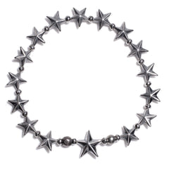 All Silver Star Beads Bracelet - May club