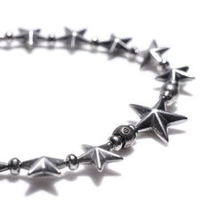 All Silver Star Beads Bracelet - May club