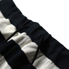 May club -【WESTRIDE】NGT KNIT BORDER SHORTS - BLK/IVRY