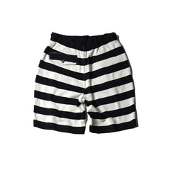 May club -【WESTRIDE】NGT KNIT BORDER SHORTS - BLK/IVRY