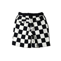 May club -【WESTRIDE】NGT KNIT CHECKER SHORTS - BLK/OFF