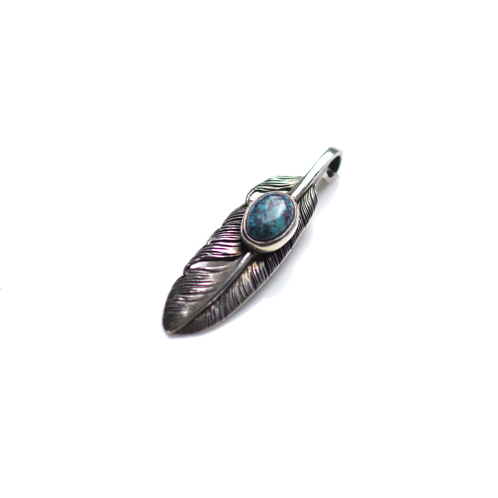 May club -【Chooke】中鷹羽 左向 Silver Dollar Feather with Bisbee Turquoise