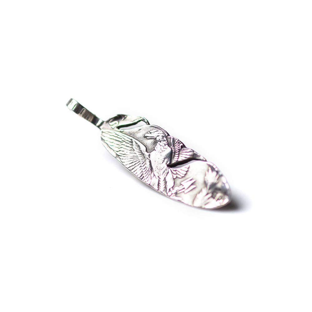 May club -【Chooke】中鷹羽 左向 Silver Dollar Feather with Bisbee Turquoise