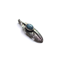 May club -【Chooke】中鷹羽 左向 Silver Dollar Feather with Bisbee Turquoise