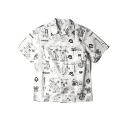 May club -【WESTRIDE】CALIFORNIA SOUVENIR SHIRTS - WHITE