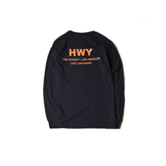 May club -【HWY】HAWG LONG SLEEVE TEE - BLACK