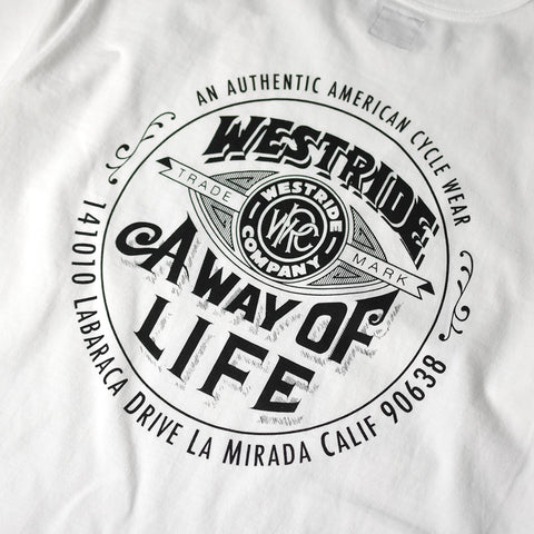 May club -【WESTRIDE】"A WAY OF LIFE" TEE - WHITE