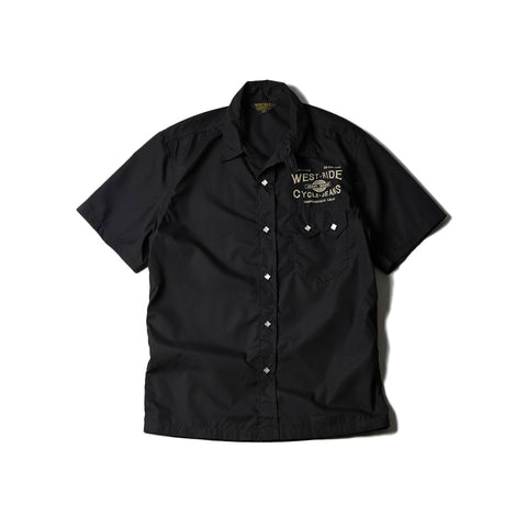 May club -【WESTRIDE】SNAP WORK S/S SHIRTS (CYCLE-JEANS)  - BLACK