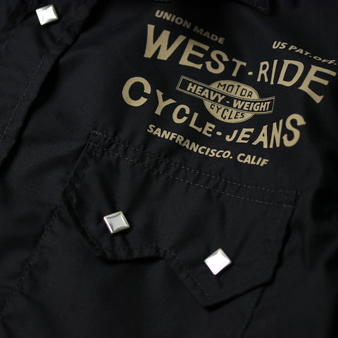 May club -【WESTRIDE】SNAP WORK S/S SHIRTS (CYCLE-JEANS)  - BLACK