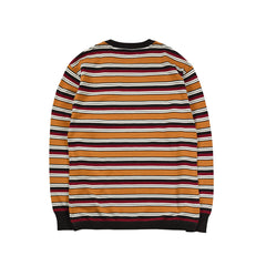 May club -【WESTRIDE】CLASSIC RIB MULTI BORDER L/S SWEATER - GLD/BRD