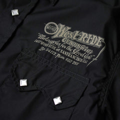 May club -【WESTRIDE】SNAP WORK SHIRTS - BLACK