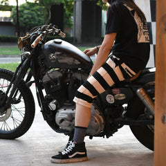 May club -【WESTRIDE】BORDER SHORTS - BLK / CRM