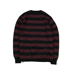 May club -【WESTRIDE】CLASSIC RIB BORDER L/S SWEATER - BLK/BGDY