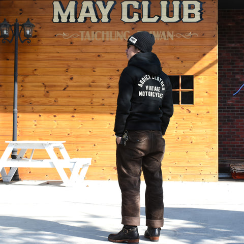 May club -【Addict Clothes】ACV-SWP01 PRINTED ZIP-UP PARKA - BLACK