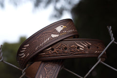 May club -【THE HIGHEST END】LEATHER BELT - EAGLE