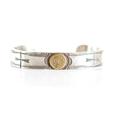 COINSILVER STAMP HEAVY BANGLE - NARROW - May club