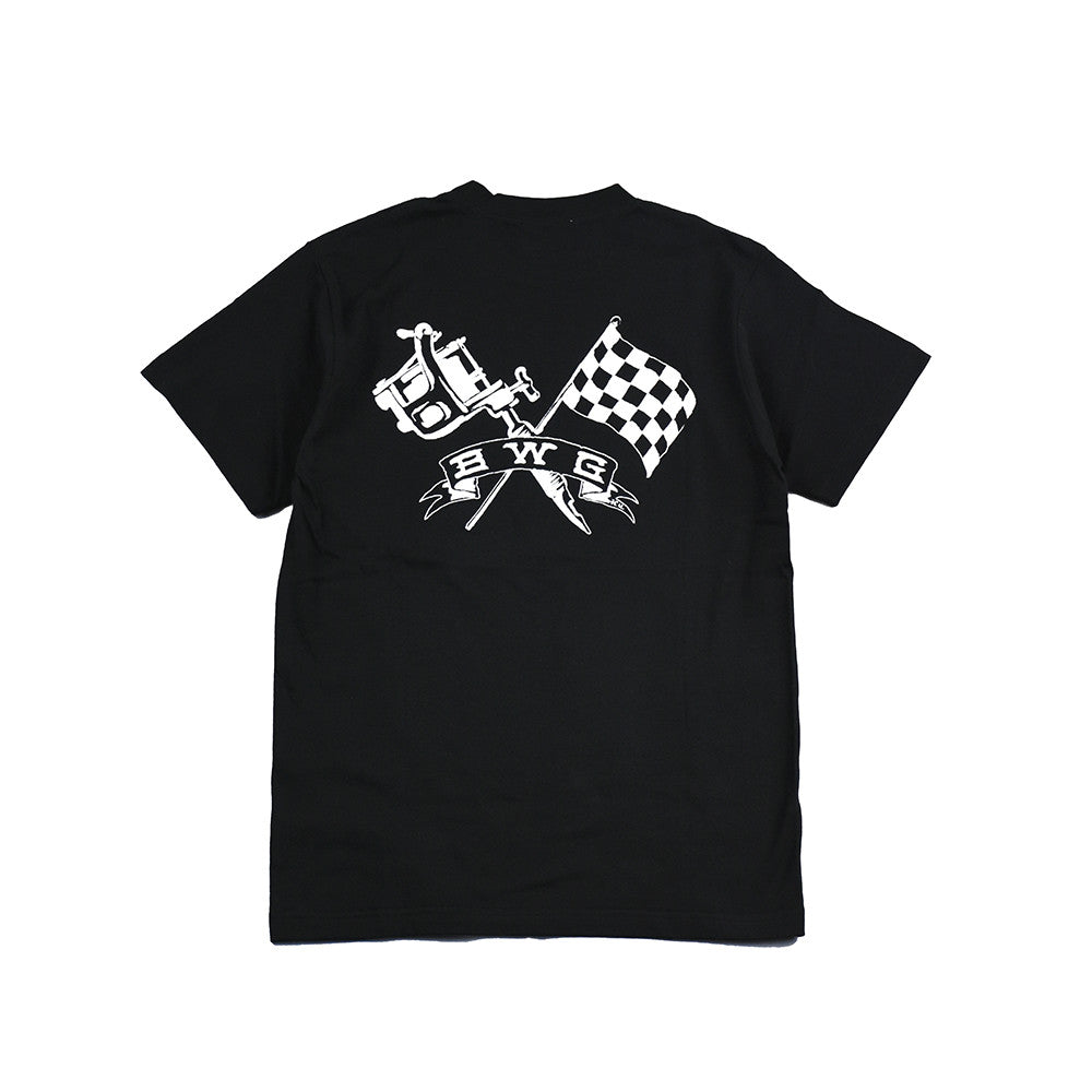 May club -【B.W.G JAPAN】B.W.G x Magical Design "Checker Ink" Tee - Black