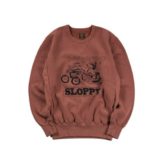 May club -【WESTRIDE】HEAVY WEIGHT FRONT V SWEAT "SLOPPY" - MAROON