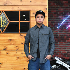 May club -【B.W.G JAPAN】CHAMBRAY SHIRTS - BLACK