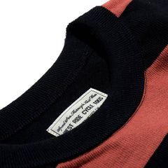 HEAVY BORDER LONG SLEEVES TEE - BLK / DUSTY PINK - May club