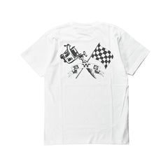 May club -【B.W.G JAPAN】B.W.G x Magical Design "Checker Ink" Tee - White