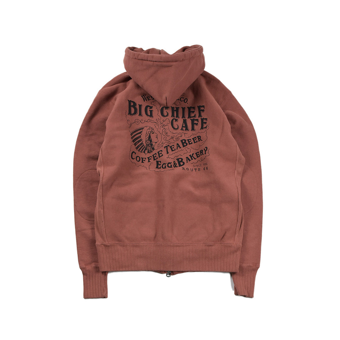 May club -【WESTRIDE】HEAVY WEIGHT FULL-ZIP HOODIE：BIG CHIEF CAFE (MAROON)