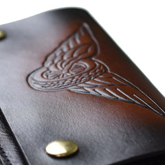 May club -【WESTRIDE】OLD BIKER LEATHER WALLET - EMBOSS