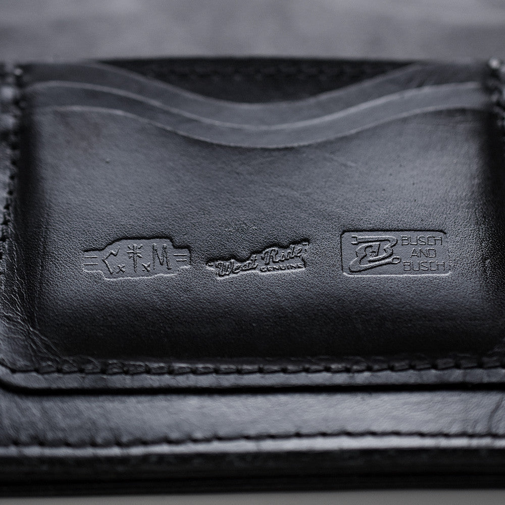 May club -【WESTRIDE】OLD BIKER LEATHER WALLET - RED PATCH