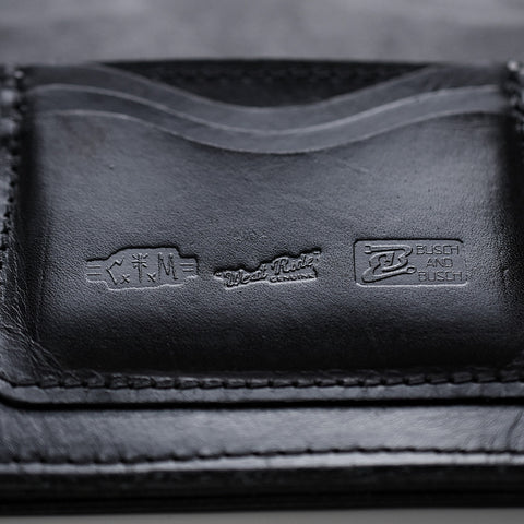 May club -【WESTRIDE】OLD BIKER LEATHER WALLET - BLUE PATCH