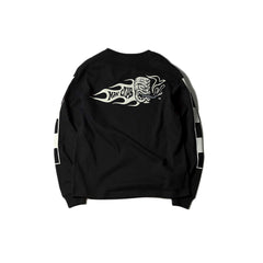 May club -【May club】KUSTOM KULTURE L/S TEE - TIKI CHECK SLEEVE（BLACK）