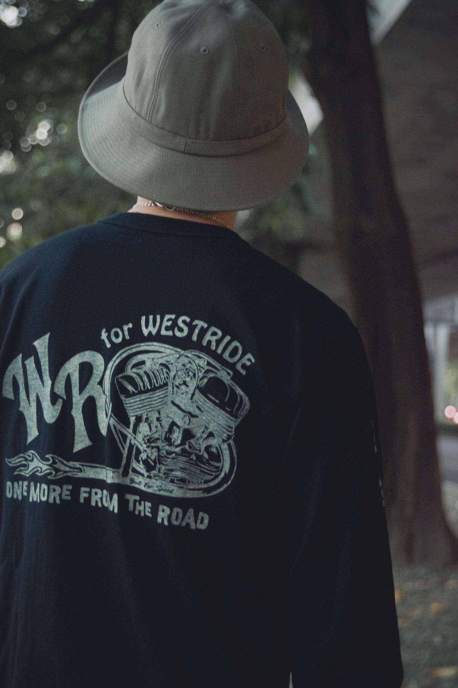 WR FOR WEST RIDE LONG SLEEVE TEE - BLACK - May club