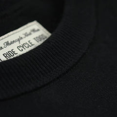 May club -【WESTRIDE】HEAVY BORDER SLEEVE TEE - KEEP CALM (BLK/CRM)