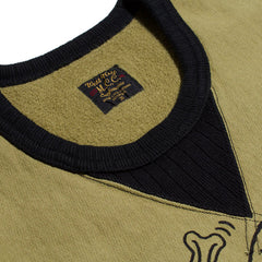 HEAVY WEIGHT FRONT-V SWEAT THREE WISE MONKEYS - W.GRN/BLK - May club