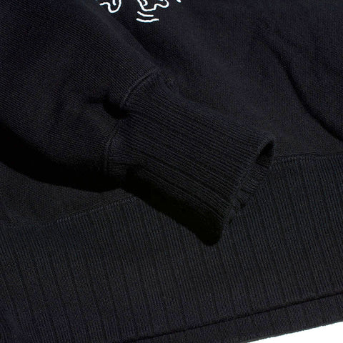 HEAVY WEIGHT FRONT-V SWEAT - LONG WAY: BLK - May club
