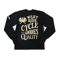 May club -【WESTRIDE】"POWER AND SPEED" LONG SLEEVES TEE  - BLACK