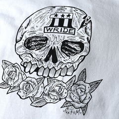 May club -【WESTRIDE】"SKULL & ROSES" TEE - WHITE