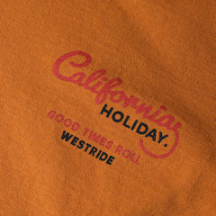 May club -【WESTRIDE】"HOLIDAY" TEE - COGNAC