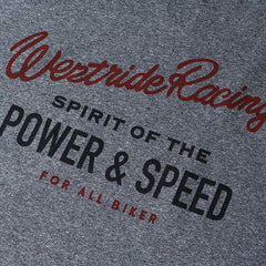 May club -【WESTRIDE】"POWER AND SPEED PISTON" TEE - GREY