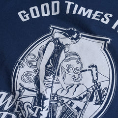 May club -【WESTRIDE】"GOOD TIMES ROLL" TEE - FADE NAVY